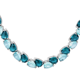 Crafted from 18k white gold, this bracelet is adorned with 30 oval-cut Shadowmoon crystals, each weighing approximately 0.80 carats, totaling 16.4 carats, secured with a delicate box clasp.