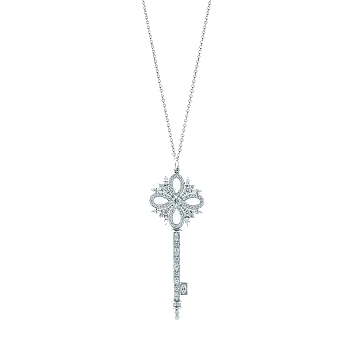 Victoria Pendant, platinum with diamonds