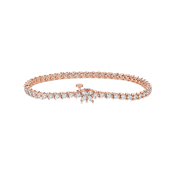 Star bracelets in Rose Gold with Diamonds.