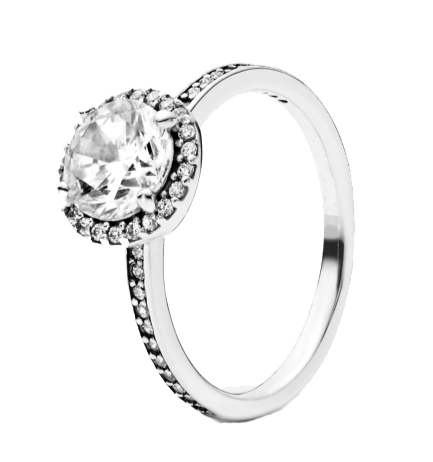 A 0.75-carat heart-cut Diamand in a eighteen-carat white gold with diamonds pavé, bringing the total carat weight to 1.25.
