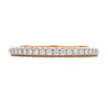 Full Eternity Ring in 18k rose gold with a full circle of round brilliant diamonds.