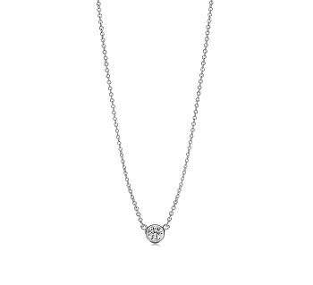 Single Diamond Pendant in Platinum