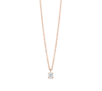 Solitaire Diamond Pendant in gold